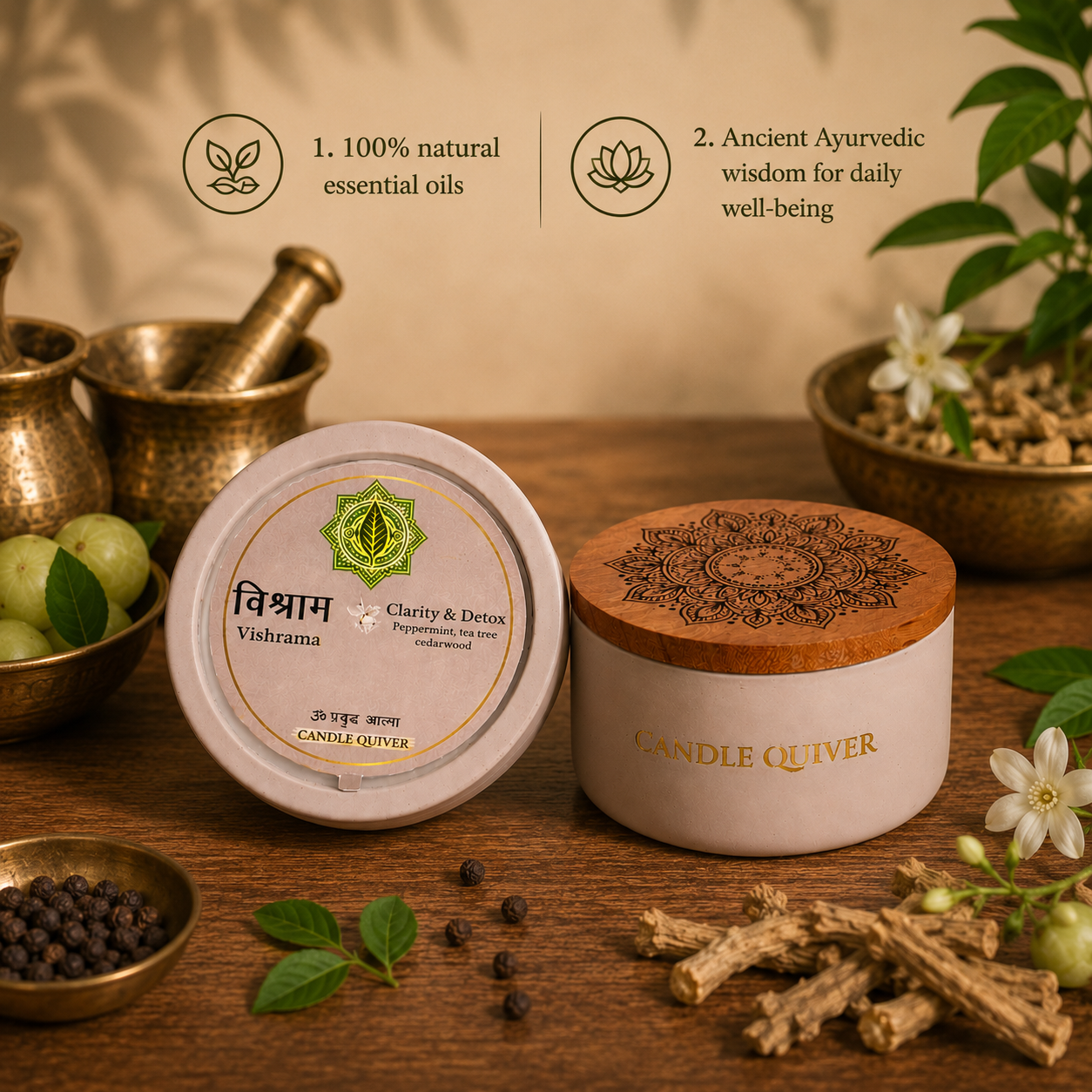 Vishrama Aromatherapy Candle - Clarity & Detox