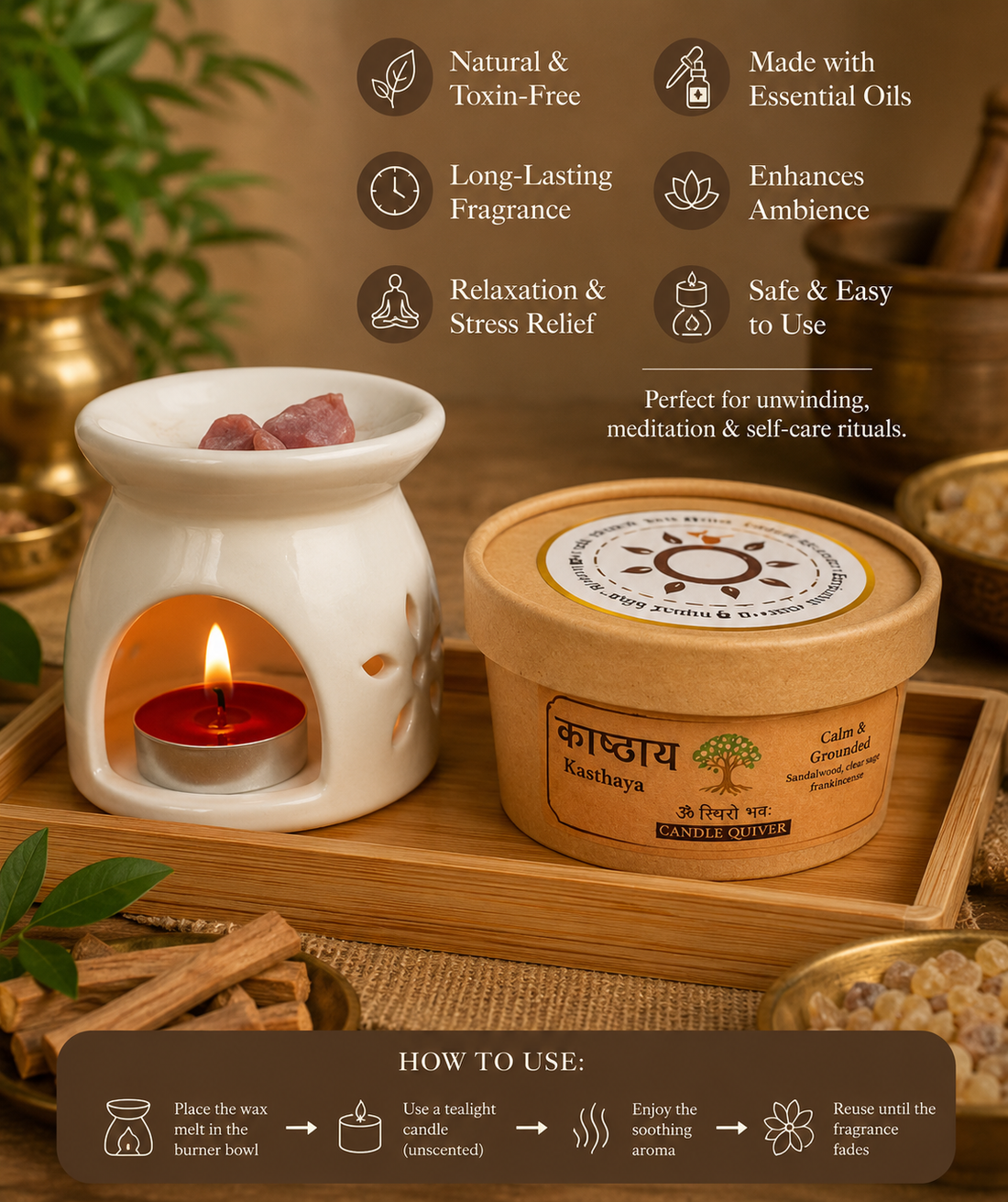 Kasthaya Aromatherapy Wax Melts - Calm & Grounded