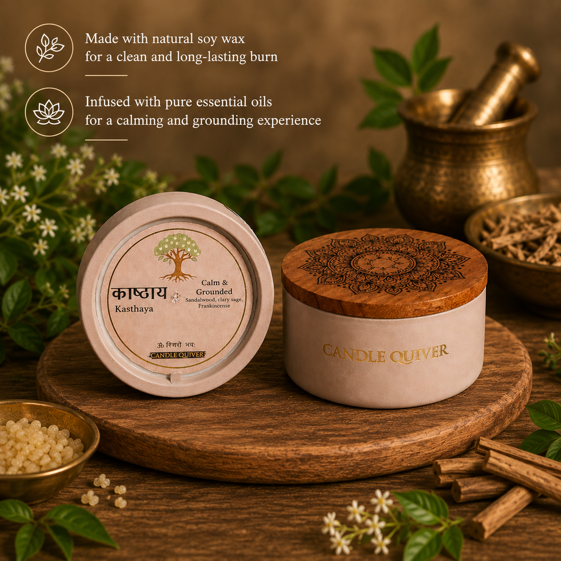 Kasthaya Aromatherapy Candle - Calm & Grounded