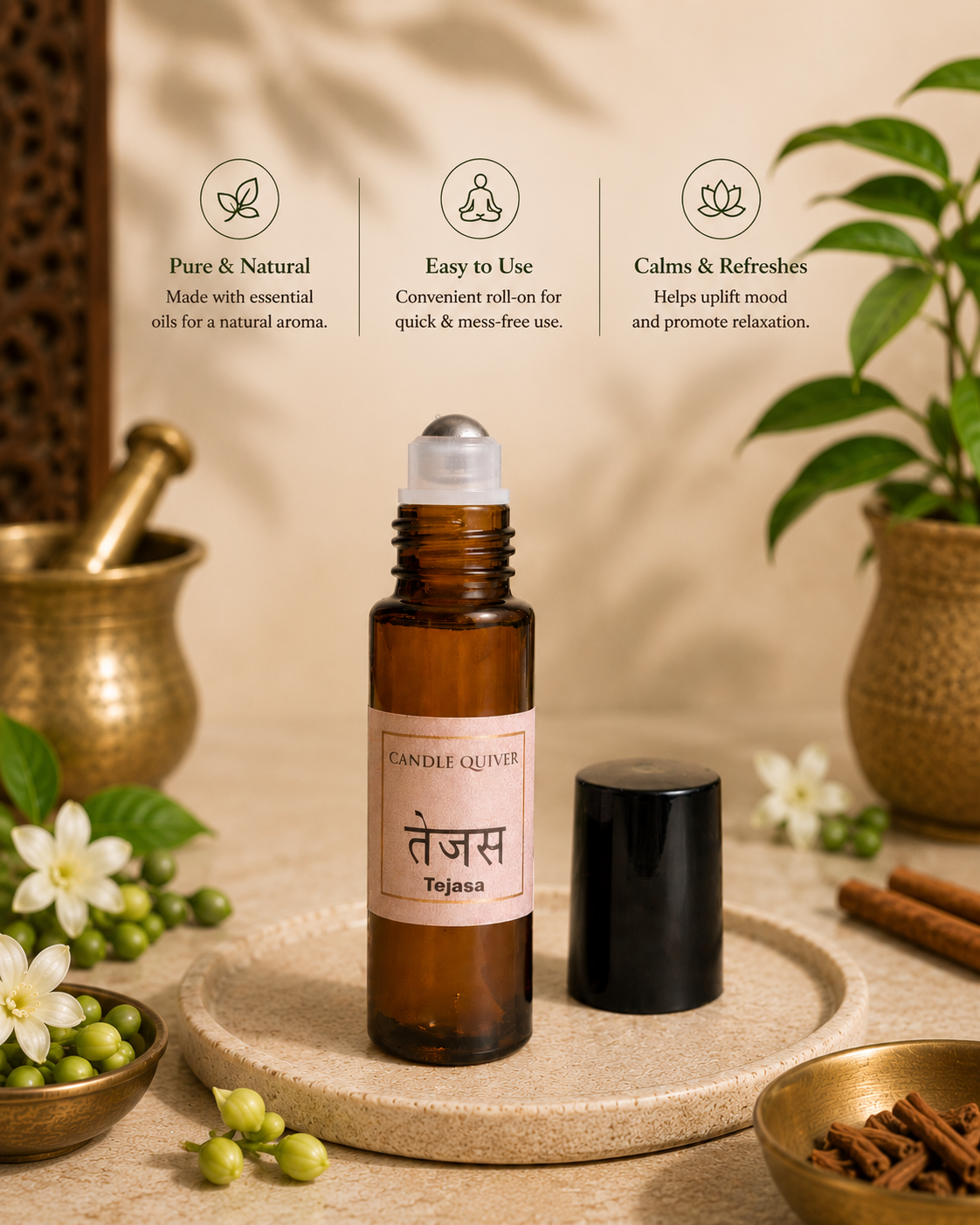 Tejasa Aromatherapy Roll-On - Uplift & Energise