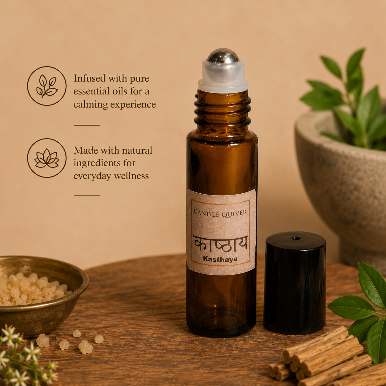 Kasthaya Aromatherapy Roll-On - Calm & Grounded